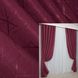 Комплект готових штор із тканини льон рогожка колекція "Савана" колір бордовий 571ш Фото 1