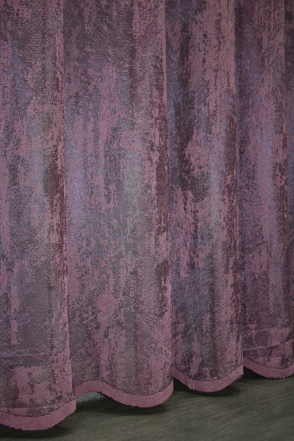 Тюль жаккард, коллекция "Мрамор" цвет марсала 1407т, Тюль на метраж, Нужную Вам ширину указывайте при покупке. (Ширина набирается по длине рулона.), 2,8 м.