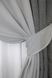 Комбіновані штори з тканини льон колір сірий з світло-сірим 014дк (108-1016ш) Фото 3