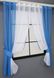 Кухонные шторы (265х170см) на карниз 1-1,5м цвет голубой с белым 017к 50-010 Фото 2