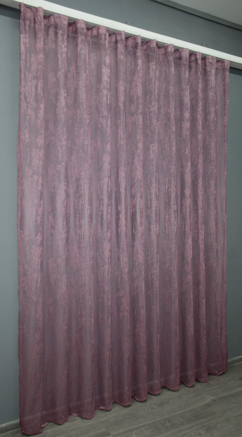 Тюль жаккард, коллекция "Мрамор" цвет марсала 1407т, Тюль на метраж, Нужную Вам ширину указывайте при покупке. (Ширина набирается по длине рулона.), 2,8 м.