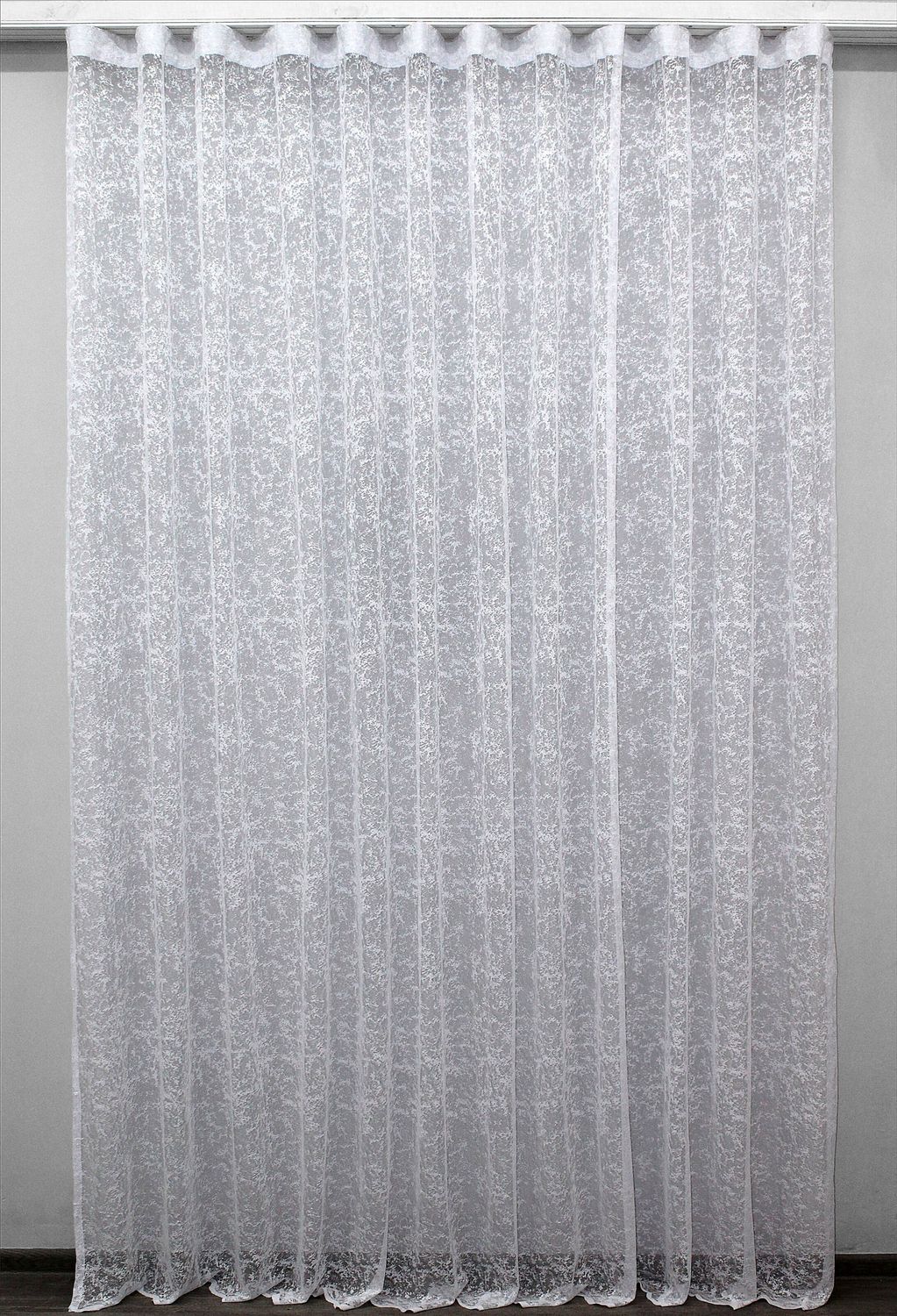 Тюль жаккард, колекція "Мармур Al-2" колір білий 702т, Готова тюль з тасьмою (2,5х2,7м.), 2,5 м., 2,7 м., 250, 270, 1 - 1,5 м., Тасьма