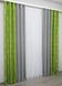 Комбинированные шторы из ткани лен цвет оливковый со светло-серым 014дк (665-867ш) Фото 5
