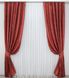 Комплект штор жаккард коллекция "Мрамор Al1" цвет красный 1303ш Фото 2