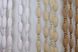 Штори-нитки "Шиніл" (1 шт 3х3 м) з люрексом колір білий з кремово-карамельним 61-039