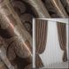Комплект готовых штор из ткани блэкаут "Вензель" цвет венге с коричневым 1029ш Фото 1