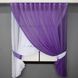 Кухонный комплект (280х170см) шторки с подвязками "Дует" цвет фиолетовый с белым 076к 50-595