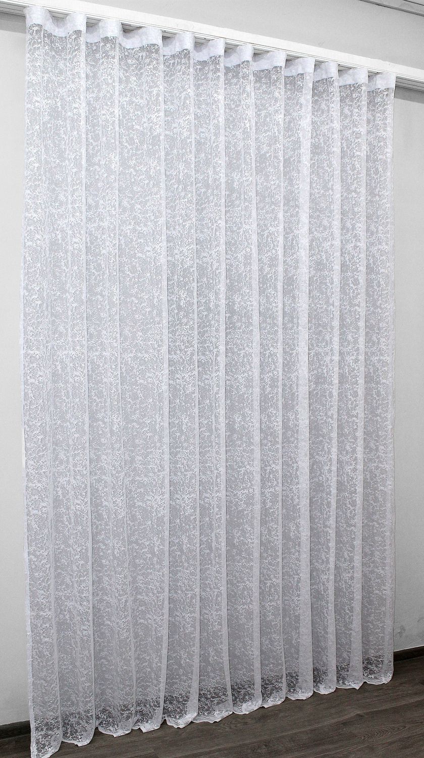 Тюль жаккард, коллекция "Мрамор Al-2" цвет белый 702т, Готовая тюль с тесьмой (2,5х2,7м.), 2,5 м., 2,7 м., 250, 270, 1 - 1,5 м., Тесьма