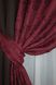 Комбинированные шторы из ткани лен-блэкаут цвет венге с бордовым 014дк (291-1246ш) Фото 4
