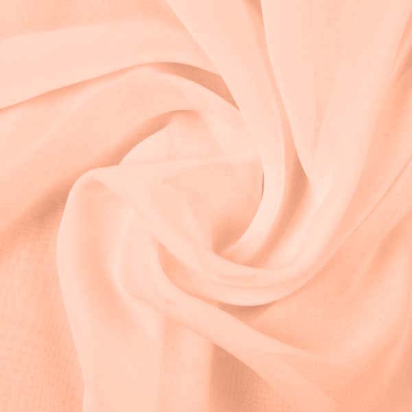 Тюль шифонова однотонна, колір персиковий, Тюль на метраж, Потрібну Вам ширину вказуйте при покупці. (Ширина набирається по довжині рулона.), 2,8 м.
