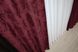Комбинированные шторы из ткани лен-блэкаут цвет венге с бордовым 014дк (291-1246ш) Фото 7