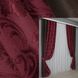Комбинированные шторы из ткани лен-блэкаут цвет венге с бордовым 014дк (291-1246ш) Фото 1