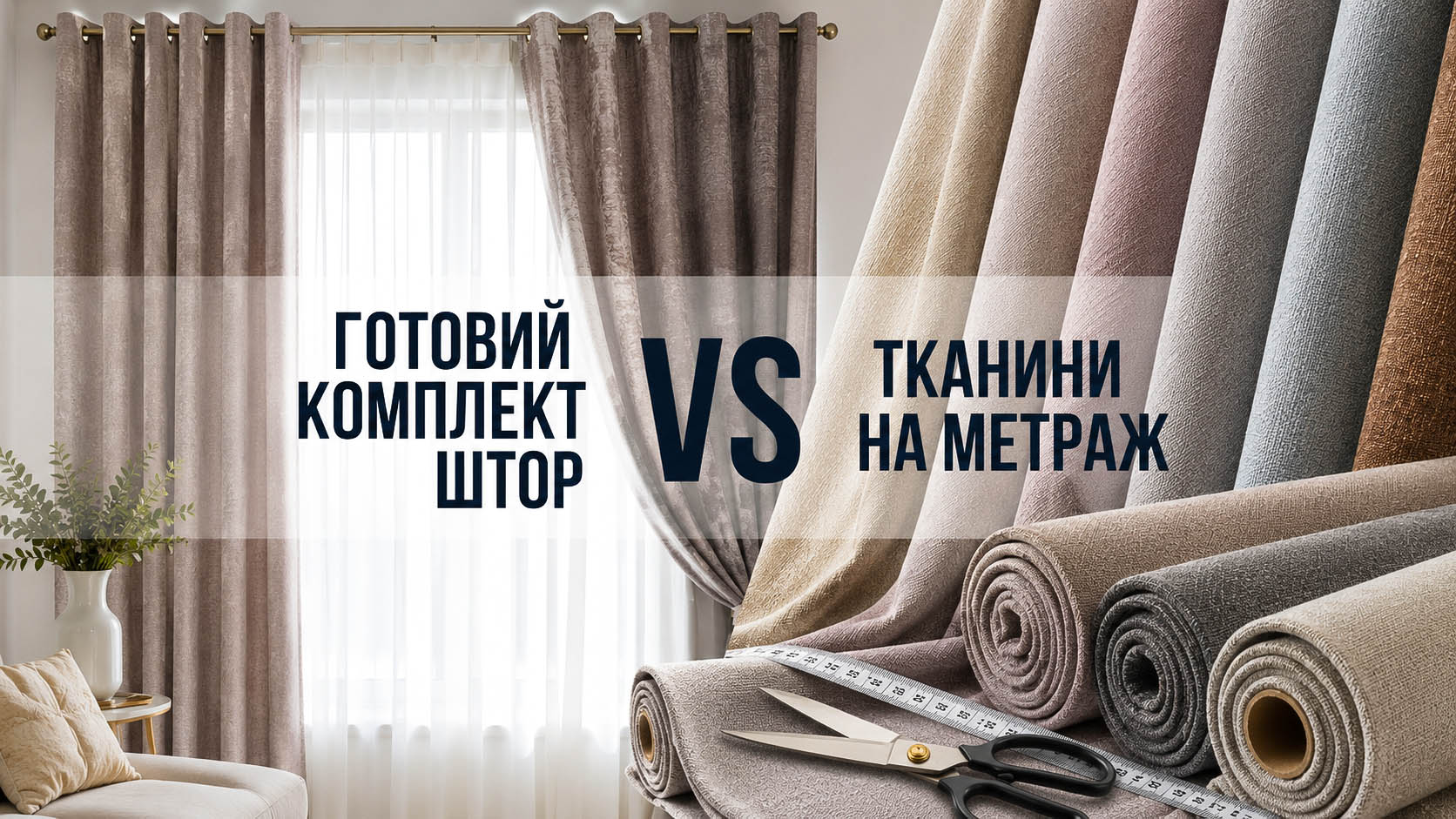 Готові штори чи тканина на метраж що обрати для сучасного інтер’єру